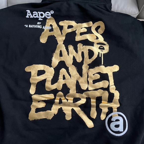NWT - AAPE by A Bathing Ape (BAPE) Logo Hoodie - Men Size L/Women Size XL - Picture 10 of 11